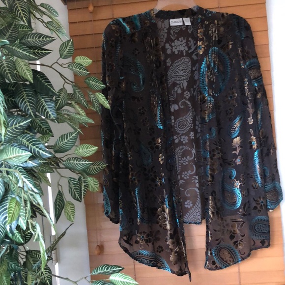 Chico's Jackets & Blazers - Brown and blue raised velvet Jacket